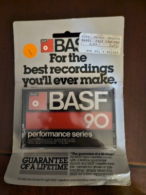 BASF  PERFORMANCE  SERIES   90      BLANK CASSETTE TAPE (1) (SEALED)