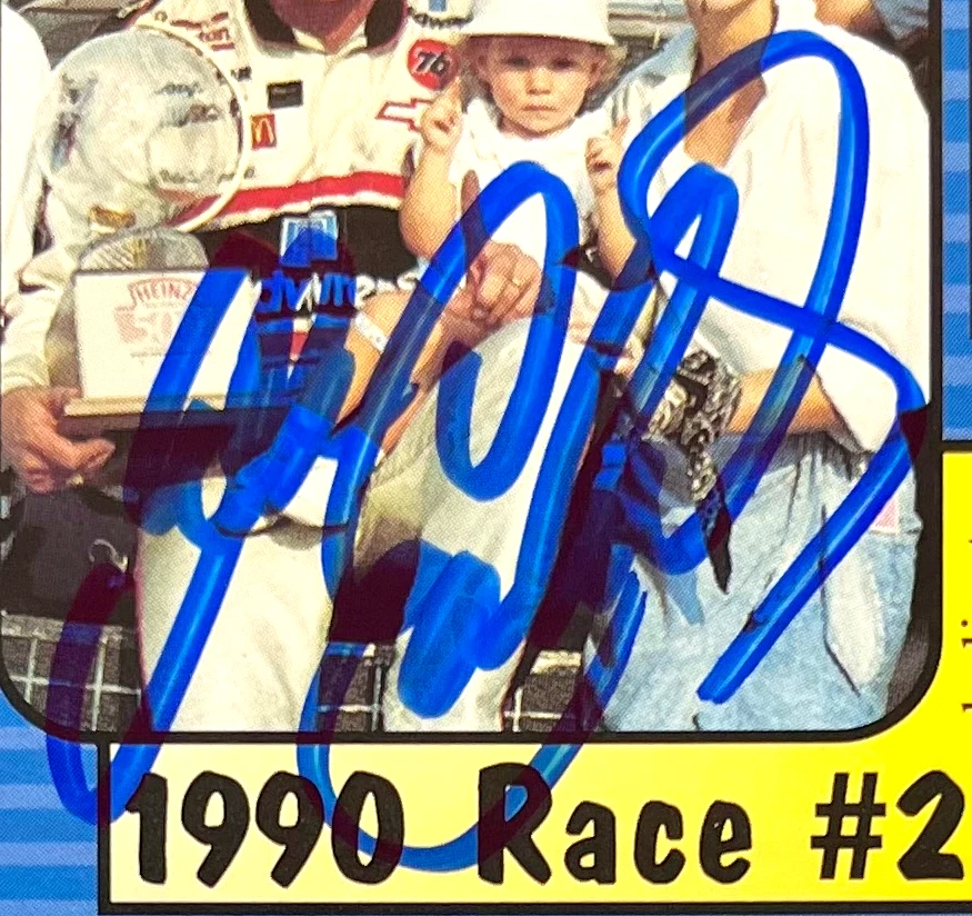 Dale Earnhardt NASCAR 1991 Maxx #191 Darlington Autographed Signed - Image 2 of 4