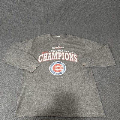 Chicago Cubs Shirt Mens Large Gray MLB Baseball AStyle 2016 Champions Tee