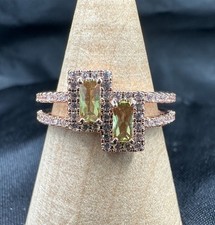 Bomb Party Ring Rbp5199 Size 8 Peridot Weekend Ready Rose Gold Plate