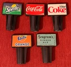 Vintage Coca Cola Diet Coke Sprite Fanta 3" Soda Fountain Tap Handles Set of 5