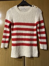 MNG Pullover Gr.M -Weiß/Rot gestreift Frühl...