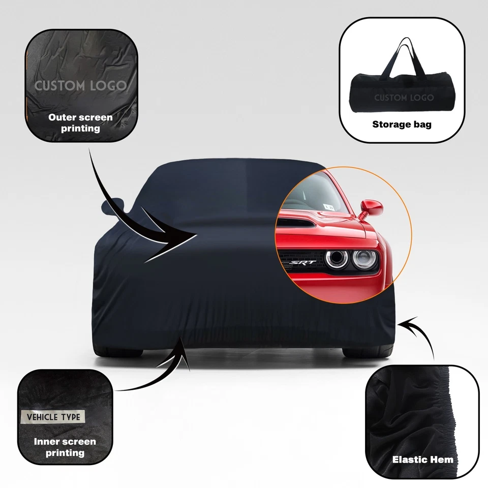 Capa de carro elástica ajuste personalizado premium interna Dodge Challenger 3ª geração 2008-2023 - Imagem 3 de 4
