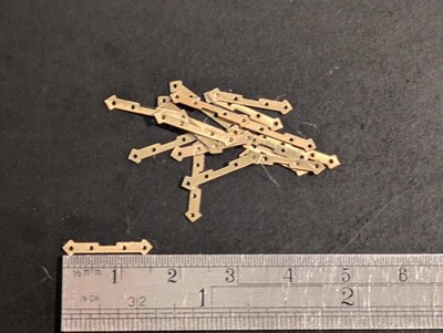 Ship Model Fittings Parts 16 Gunport Brass Hinges 15mm x 2mm