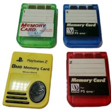 Lot of 4 Memory Cards for PlayStation 1  2 Untested