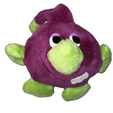 Smiling Grape Purple Green Big Eyes Plush 11  Princess Soft Toy Bankers Systems
