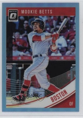 2018 Panini Donruss Optic Carolina Blue Prizm 6/50 Mookie Betts #156 1f6e