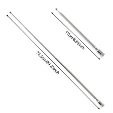 FM Telescopic Antenna 75 Ohm Indoor FM Radio Antenna F Type Male Plug Connector