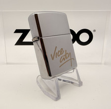 GENUINE ZIPPO LIGHTER CHROME ARMOR CASE GRAND THEFT AUTO VICE CITY BOXED & NEW