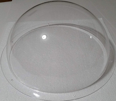 12'' Clear Acrylic Dome Hemisphere 3/4'' Flange Pre-Drilled Holes