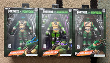 NECA Fortnite TMNT Ninja Turtles Set of 3 Donatello Leonardo Michelangelo