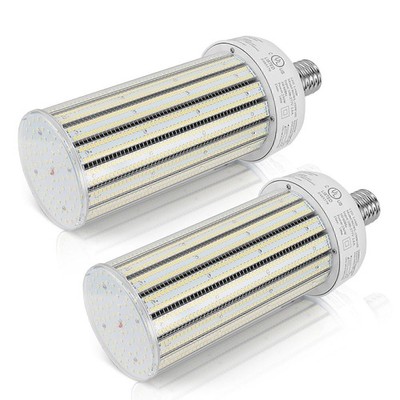 2-Pack 250W LED Corn Light Bulb (1200W Equivalent) Daylight 5000K E39 Mogul Base