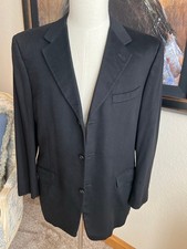 Loro Piana for Garmany Black 100 Cashmere Sport Coat  Blazer 50R