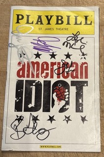 Signed AMERICAN IDIOT Apr 2010 Broadway OPENING NIGHT Playbill! AUTOGRAPHED Live