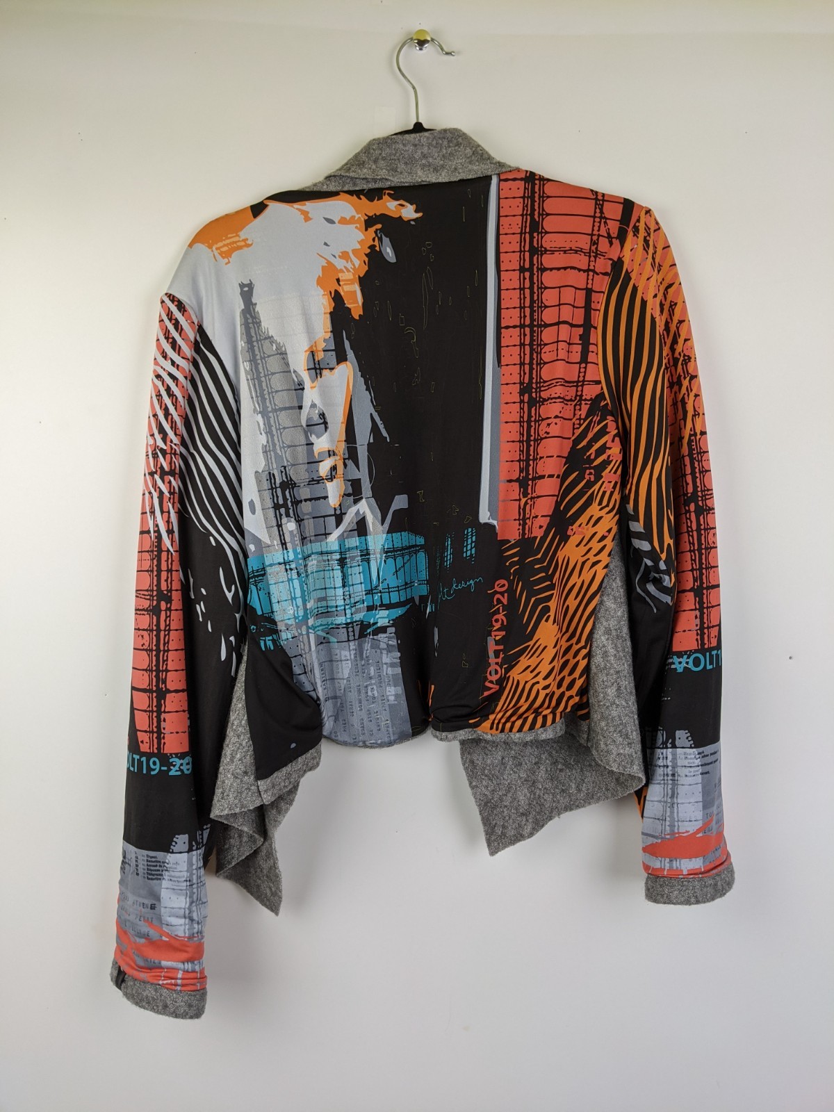 Volt Design Open Front Cardigan Statement Print S… - image 2