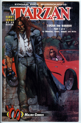 Edgar Rice Burrough's Tarzan 1 From 1992 By Malibu Graphics Flip Cover Comic