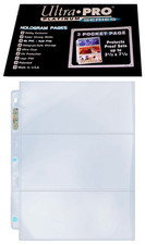 25 Ultra Pro 3-Pocket Platinum 3.5x7.5 Pages Sheet Ticket Currency Coupon 3-Ring