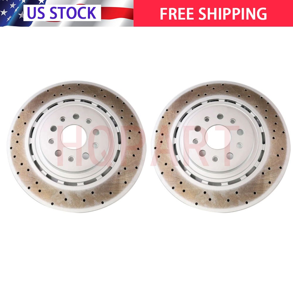 New For 2014-2021 Maserati Ghibli Quattroporte Front Brake Rotors set of 2