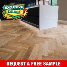 🍋 50SQM Pallet Deal* 14mm Smoked Limed Oak Herringbone Engineered Wood Flooring