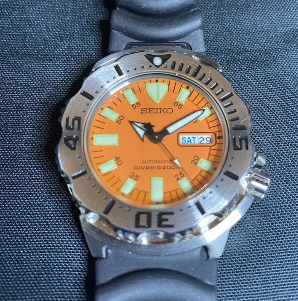 G2U Seiko Monster Orange Mens Watch SKX781