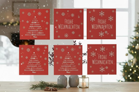 Servietten Frohe Weihnachten 33X33 Cm 3-Lagig Rote Papierservietten Mit Schneefl
