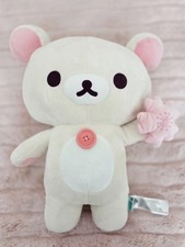 San-X Korilakkuma White Pink Plush Bear Stuffed Animal Animation Toy