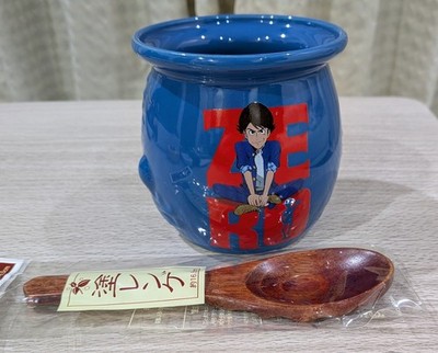 Rare Japan Famous Octopus Pot x Anime LUPIN ZERO Blue Ceramic + free woodenspoon