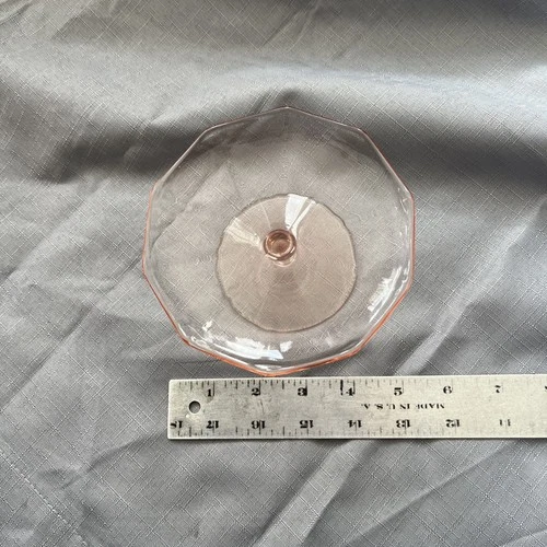 Pink Depression Small (5 Inch Wide) Glass Stand Candy Or Cheese Dish