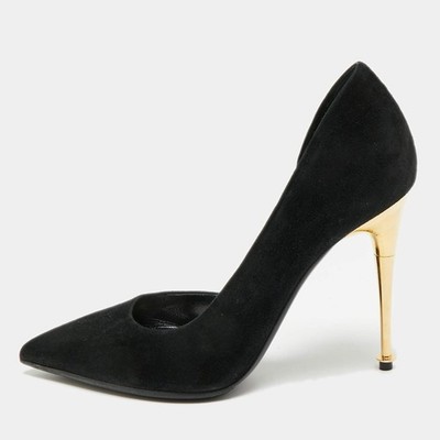 Tom Ford Size 36 Black Suede Dorsay Pumps