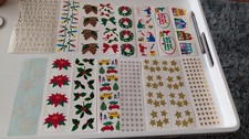 Vintage Mrs Grossmans Stickers Christmas Lot Of 16 Different Full Strips Lot 2