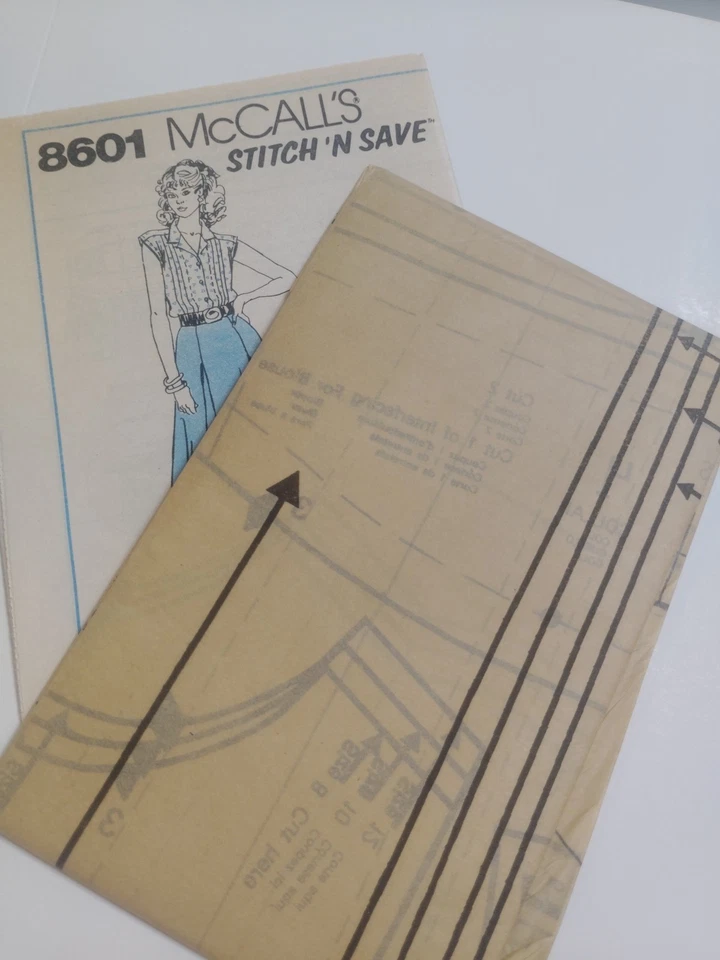 McCall's Stitch N Save 8601 Shirt Blouse Skirt Sewing Pattern Ladies 8 10 12 UC - Image 4 of 4