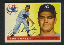 1955  TOPPS  # 38   BOB  TURLEY   YANKEES     NEAR  MINT /  MINT  OR  BETTER  !!