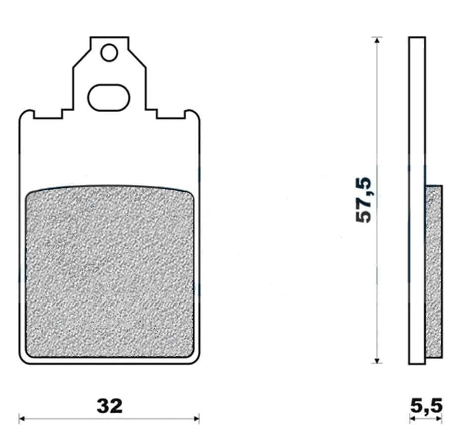 Plaquettes frein 12 g1054 av xlimit dt50 Galfer pour remplacement étrier origine moto 50cc