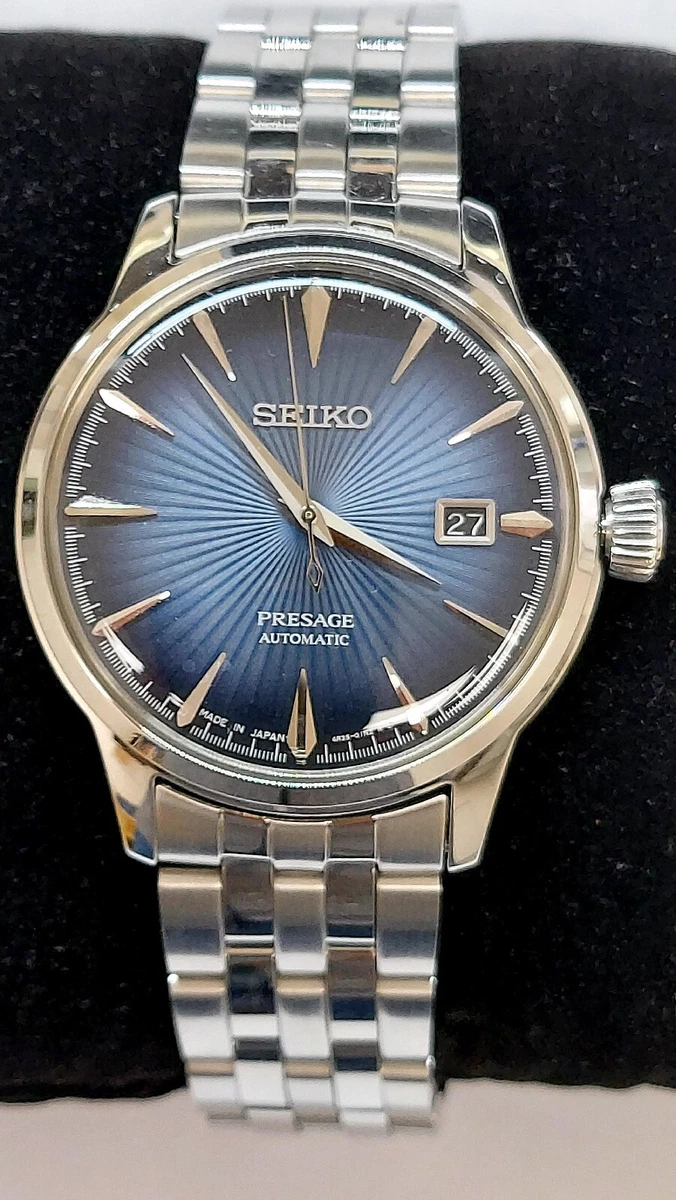 SEIKO PRESAGE AUTOMATIC MENS WATCH BLUE FACE 4R35 01T0