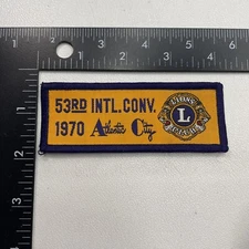Vtg 1970 Lions Club International ATLANTIC CITY New Jersey Patch 17TR