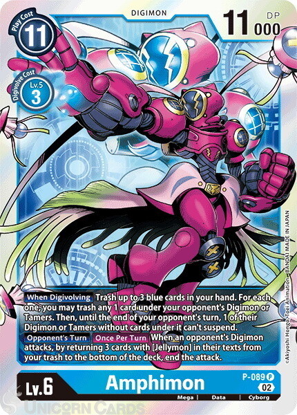 P-089 Amphimon :: Promo Foil Digimon Card :: RB01: Resurgence Booster ::