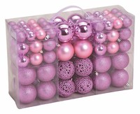 Weihnachtskugeln Bruchsicher - 100X Rosa / Pink - Christbaum Kugeln Baum Schmuck