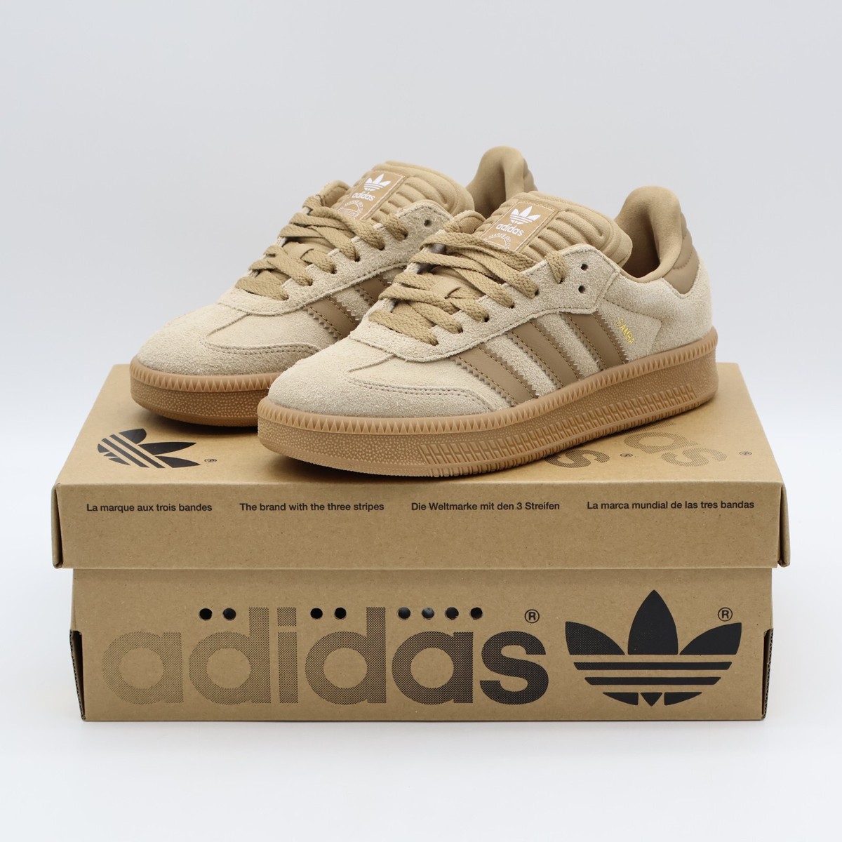 IG6289 adidas Originals Samba XLG Magic Beige Cardboard Gum IG6289 adidas Originals Samba XLG Magic Beige Cardboard Gum