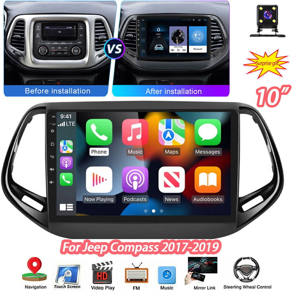 2017-2019 Jeep Compass Android 13 Car Stereo with GPS Navi WIFI BT CarPlay