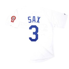 Steve Sax 1981 Los Angeles Dodgers Home White Jersey Men's (S-3XL)