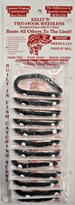 Kelly's® Two-Hook Weedless Black White Lures 12PK Pre-Rigged Plastic Worm USA