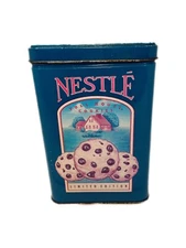 Vintage NESTLE TOLL HOUSE Cookies Tin Can Advertising RETRO Decor Cows Farm