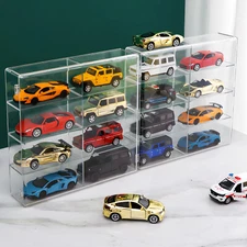 2pcs Clear Acrylic Car Display Case Box Protector for 1:32 Scale Model Car Toy