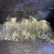 10X Travel Bottles Keychain 50ml 1.6Oz Empty Plastic Carabiner Bottle Containers