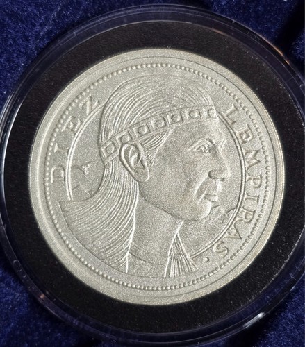 Honduras Silver 10 Lempiras 1995 Matte Proof Pattern ICB low mintage of 80, Rare