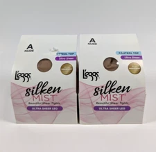 L'eggs Silken Mist Ultra Sheer Leg Control Top Tights 2 Pack A Nude LSM200