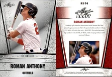 2023 Leaf Draft Silver Roman Anthony RC #RS-74 Boston Red Sox
