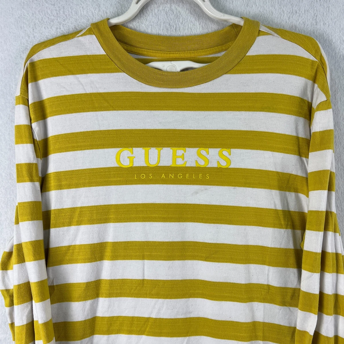 Yellow and white guess shirt hotsell