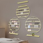 3Pcs Wall-Mounted Nail Salon Display Stand Gold Round Nail Polish Storage Rack — photo 5