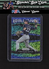 2020 Panini Prizm B-6 Christian Yelich Brilliance Blue Disco /199